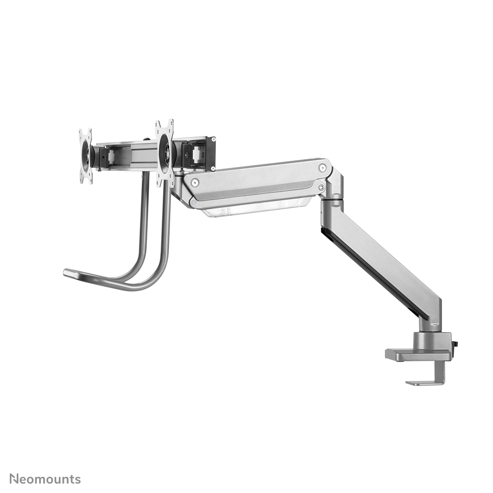 Neomounts NM-D775DXSILVER Brazo de monitor 10-32" - resorte de gas - Topfix - Tope-a-180°